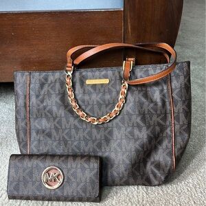 Michael Kors tote bag and Wallet.